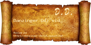 Danzinger Dávid névjegykártya