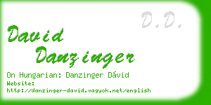 david danzinger business card